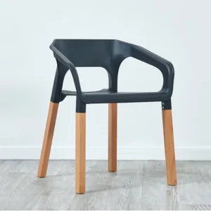 Modern Solid Wood Plastic Armchair Restaurant for Dining Chair Restaurant Cafe Home Living Room Study Solid Wood Dining Chair