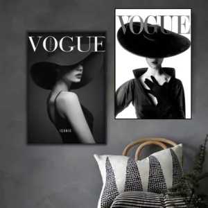 Modern Wall decor Wall Art Picture Prints Canvas Painting Black TOP Fashion Women Posters decor Vogue Posters For Living Room