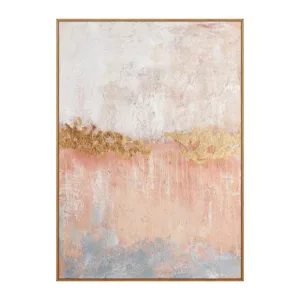 Modern pink and Gold Oil Painting Artist Hand-painted High Quality Abstract Knife Oil Painting for Living Room Decor Art