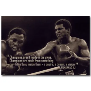 Muhammed Ali Motivational Quote Art Silk Fabric Poster 13x20 inch Inspirational Sport Pictures for Room Wall Decor 025