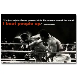 Muhammed Ali Motivational Quote Art Silk Fabric Poster 13x20 inch Inspirational Sport Pictures for Room Wall Decor 020
