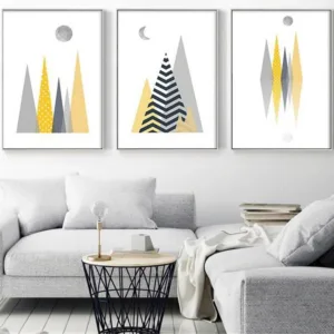Geometric Minimalist Canvas Art Posters Nursery Prints Modern Abstract Painting Wall Picture for Living Room Decoration