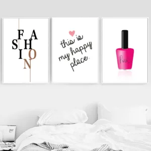 Nail Polish Fashion Brand Quotes Wall Art Canvas Painting Nordic Posters And Prints Decoration Pictures For Living Room Salon