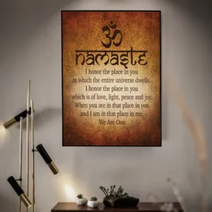 Namaste Buddhist Inspirational Motivational Spiritual Yoga Quote Print And Poster Canvas Painting Pictures For Home Decoration
