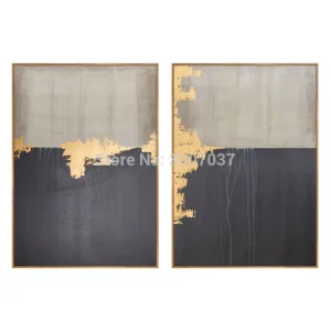 New Design High Quality 100%Hand-painted Modern gold and grey Oil Painting on Canvas Painting Art for All home of Wall Decor
