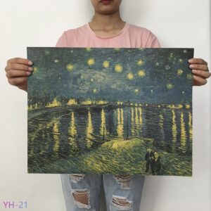 New Van Gogh Monet oil Poster vintage Classic Kraft Paper Poste