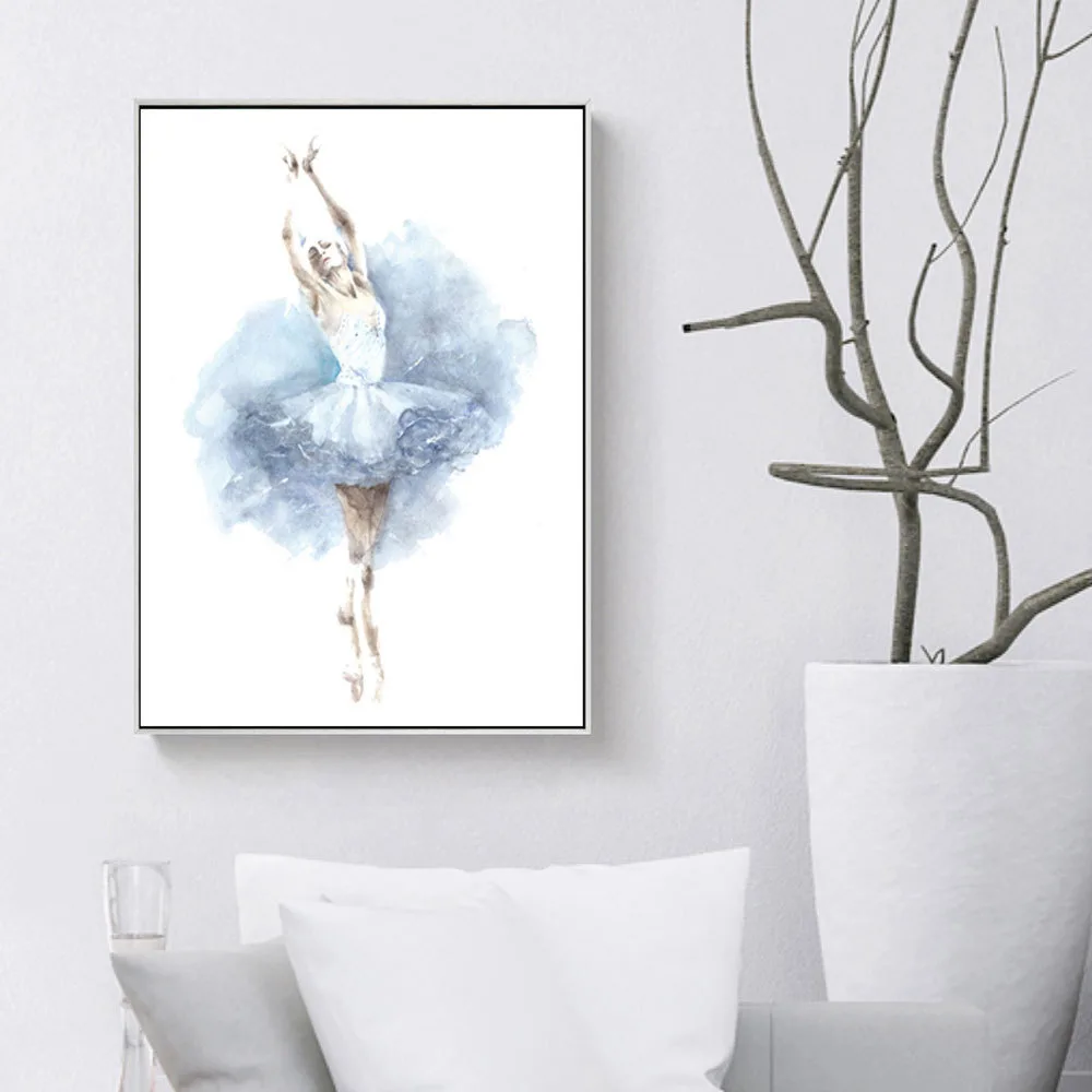 New modern minimalist watercolor ballet dancer Nordic living room sofa wall background decorative painting core - Image 4