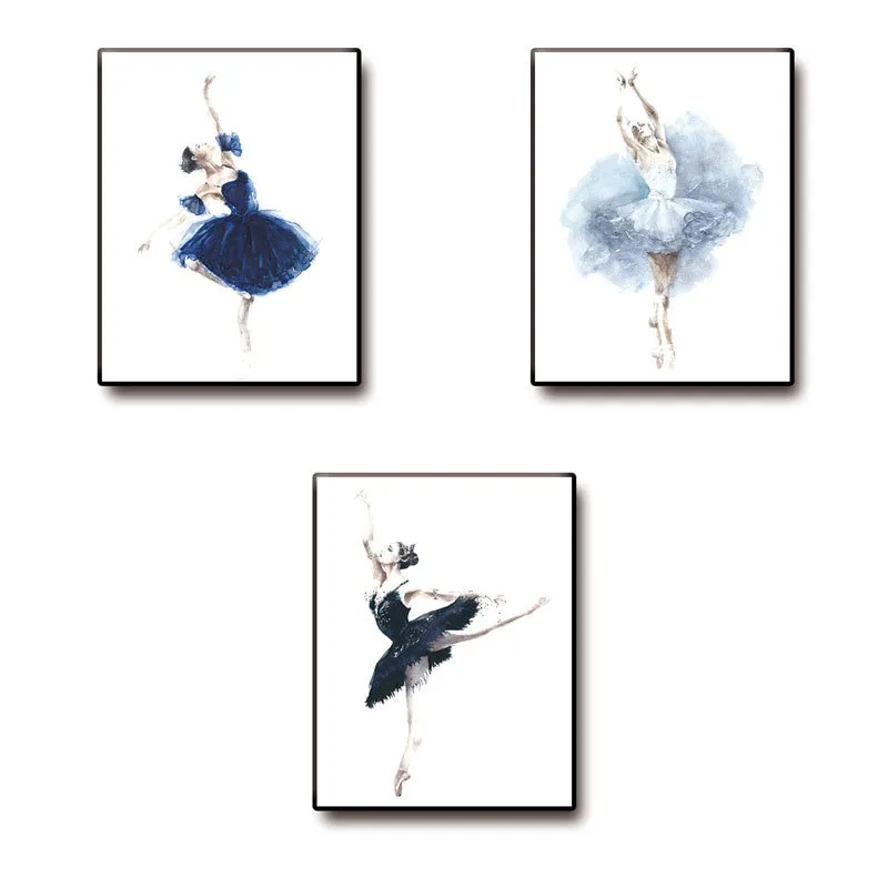 New modern minimalist watercolor ballet dancer Nordic living room sofa wall background decorative painting core - Image 5