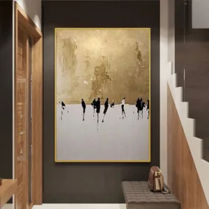Nordic Abstract Minimalist Character Oil Painting Wall Art Pictures Painting Wall Art for Living Room Home Decor (No Frame)
