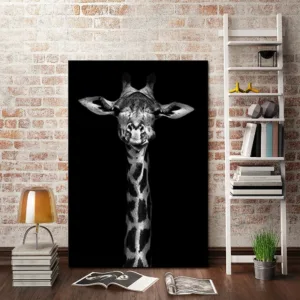 Nordic Black & White Animal Lion Elephant Deer Oil Painting on Canvas Posters Prints Cuadros Wall Art Pictures For Living Room