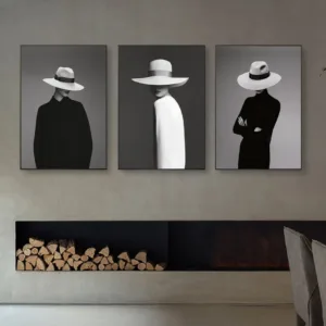 Nordic Black and White Figure Model Posters And Prints Minimalism Girl Wall Art Canvas Paintings Pictures Living Room Home Decor