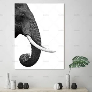 Nordic Elephant Animal Abstract Wall Pictures for Living Room Art Decoration Pictures Scandinavian Canvas Painting No Frame