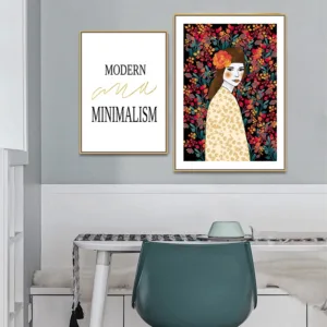 Nordic Modern Minimalism Vogue Flower Girl Poster And Print Canvas Art Painting Wall Pictures Modular For Living Room Home Decor
