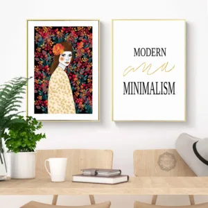 Nordic Modern Minimalism Vogue Flower Girl Posters And Prints Canvas Art Painting Wall Pictures For Living Room Home Decor