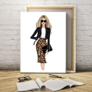 Nordic Poster Girl Room Posters and Prints Vogue Wall Pictures for Bed Room Canvas Painting