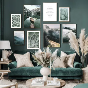 Nordic Poster Plant Leaf Canvas Painting Forest Landscape Art Print Home Decorative Natural Modern Wall Pictures Living Room