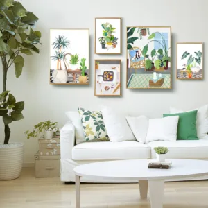 Nordic Poster Plant Succulent Cactus Posters And Prints Green Leaf Wall Art Canvas Painting Wall Pictures Modern Home Decor