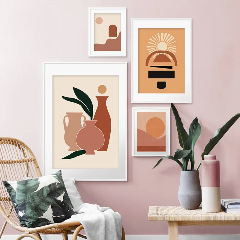 Nordic Prints Abstract Girl Plant Leaf Vintage Poster Minimalist Wall Art Canvas Painting Wall Pictures for Living Room Decor - Image 6