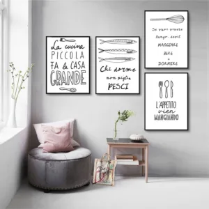 Nordic Simple letter illustration Detail Canvas Painting Cuadros Posters and Prints Wall Art Picture for Living Room Home Decor