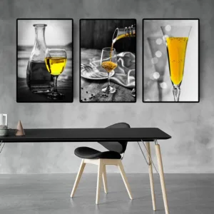 Nordic Style Kitchen Wall Art Canvas Painting Beer Posters and Prints Wall Pictures for Kitchen Room Living Room Home Wall Decor
