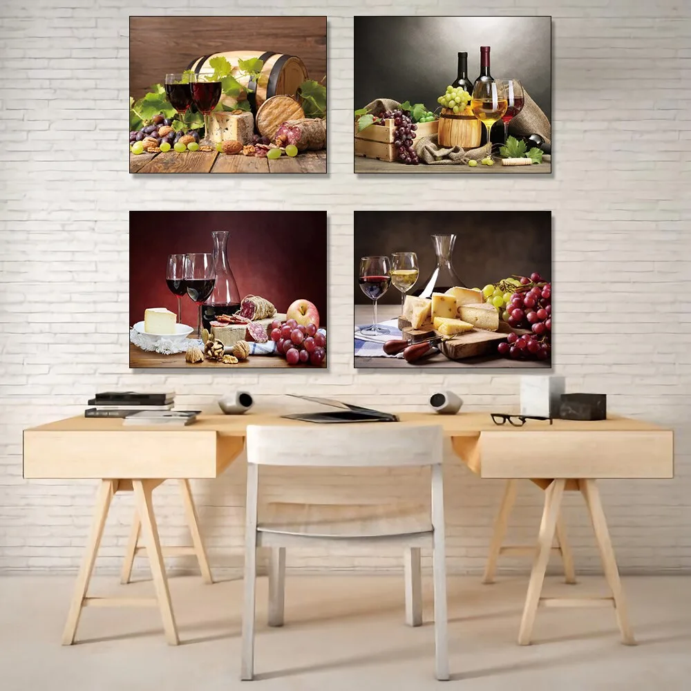 Nordic Style Wall Decor Wine Fruit Pictures Bar Dining Vintage Kitchen Posters and Prints Wall Art Canvas Painting & Calligraphy - Image 3