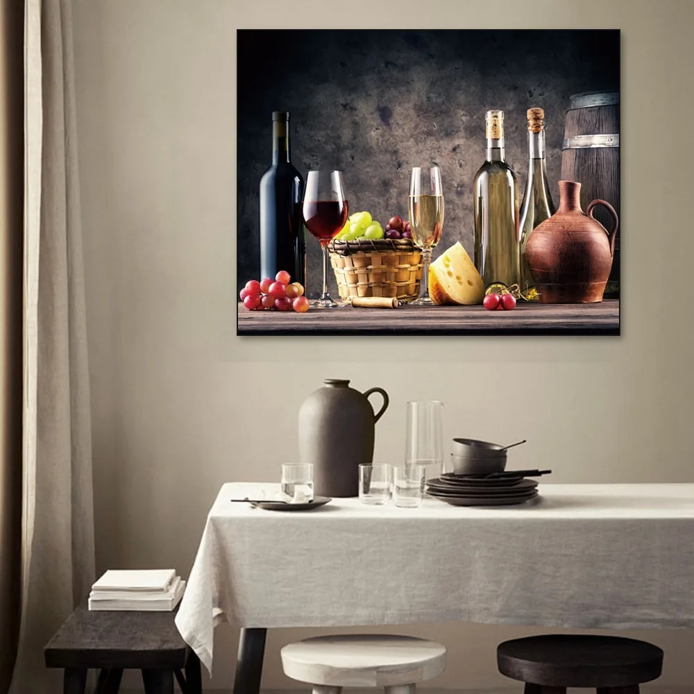 Nordic Style Wall Decor Wine Fruit Pictures Bar Dining Vintage Kitchen Posters and Prints Wall Art Canvas Painting & Calligraphy - Image 4