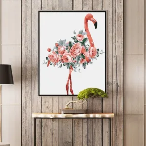 Oil Painting By Numbers Flower Acrylic Paint Wall Painting Flamingo Picture Coloring By Numbers on Canvas Home Decor