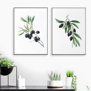 Olive Branches Green Plant Nordic Posters and Prints Wall Pictures Watercolor Botanical Art Canvas Painting Home Wall Art Decor