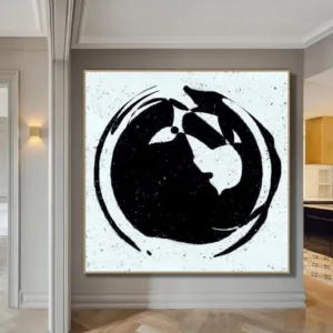 Original Art Minimalist Art Black And White Abstract Painting On Canvas Art Wall Art Modern Home Decor Hand Painted Painting