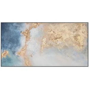 POP Modern Quality High 100% handmade abstract oil painting on canvas cover with gold foil for living room home decor unframed