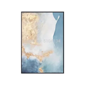 Handmade Abstract Oil Painting with Gold Foil – Modern Wall Art