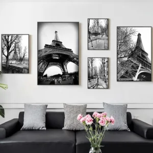 Paris Photography Prints Black and White Posters  Tower Home Wall Art Pictures Canvas Painting Paris Gallery Wall Décor