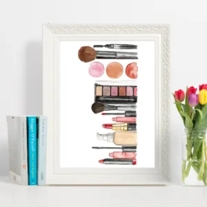Perfume Paris Watercolour Makeups Wall Art Canvas Painting Vogue Posters And Prints Wall Pictures For Living Room Decoration