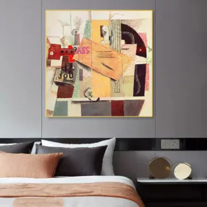 Picasso World Famous Abstract Guitar Canvas Painting Posters Prints Wall Art Pictures For Living Room Bedroom Decoration