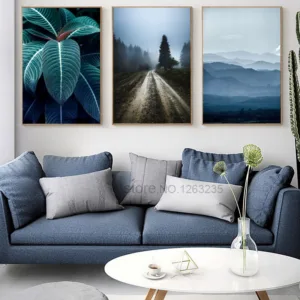 Plant Nordic Poster Print Forest Wall Art Canvas Painting Cuadros Leaf Posters Picture Wall Pictures For Living Room Unframed