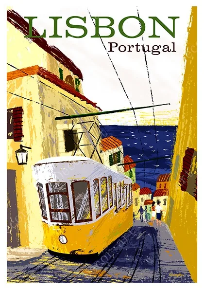 Pop Art Lisbon Portugal Travel Canvas Paintings Vintage Wall Kraft Posters Coated Wall Stickers Home Decor Pictures Gift - Image 4