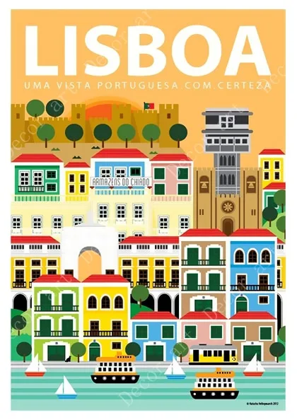 Pop Art Lisbon Portugal Travel Canvas Paintings Vintage Wall Kraft Posters Coated Wall Stickers Home Decor Pictures Gift - Image 5