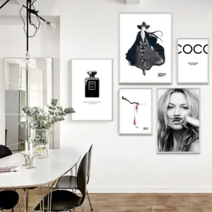 Poster And Prints Vogue Canvas Painting Modern Girl Perfume Fashion Dress Wall Art Living Room Picture Home Decoration Cuadros