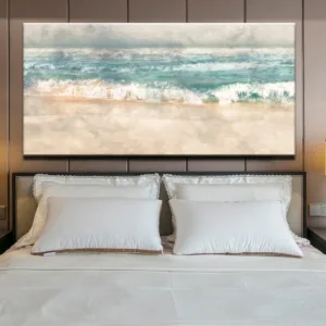 Posters and Prints Wall Art Canvas Painting, Modern Abstract Beach Surf Landscape Wall Art Pictures For Living Room Home Decor