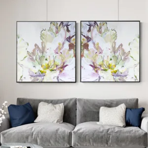 Pure hand-painted Oil Painting Flowers Large Decorative Painting Modern Minimalist Restaurant Mural Paintings semi-detached Sing