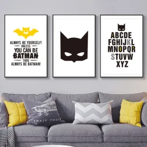Quotes Alwanys Be Yourself Motivational Poster Batman Posters and Prints Wall Canvas Art Home Decor Pictures for Living Room