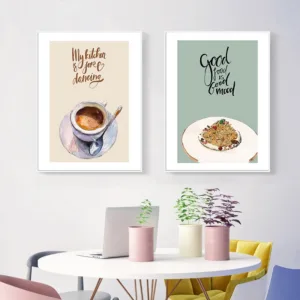 Restaurant Kitchen Decoration Canvas Print Painting Chinese Style Tea Buns Poster Modern Minimalist Dining Room Wall Art Picture