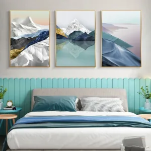 Rivers and Rivers Abstract Landscape Canvas Poster Wall ArtPainting Print Decor Wall Art Pictures Living Room Decoration