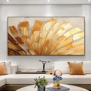 Scandinavian Classic Society Painting Wall Art Abstract Gold Hand Painted Painting Poster Print Home Bedroom Living Room Decor
