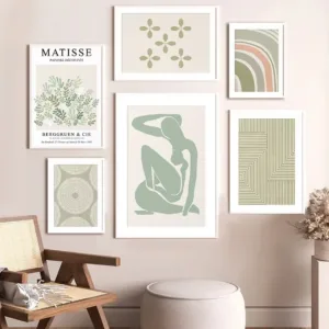 Abstract Matisse Wall Art Pictures Girl Ye Zihua Geometric Oil Painting Nordic Posters and Prints Living Room Home Decoration
