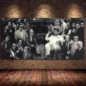 Movie Character Scarface Tony Montana Posters Wall Street Godfather Party Poster Print Canvas Painting Wall Art for Living Room