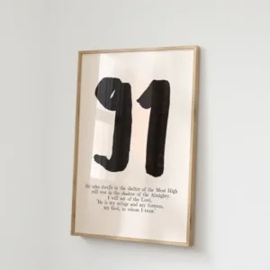 Classic Christian Bible 91, 23, 37, 46, 92, 98 Psalms Verse Scripture Poster Wall Art Pictures Canvas Painting Home Decor Gift
