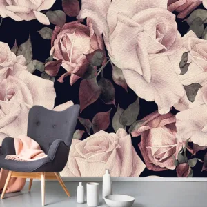 20+ Custom Wall Home Decor Peel N Stick Optional Easy Apply Photo Wallpaper for Living Room Peony Flower Girly Bedroom TV Mural