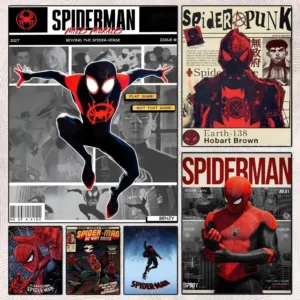 MINISO Spider Man Moive Poster Removable Wall Sticker Self Adhesive Art Mural Home Office Living Room Dining Room Wall Decor