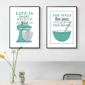 SURE LIFE Modern Kitchen Posters and Prints Life Quote Canvas Wall Painting Mother Gift Art Decorative Pictures Home Decor